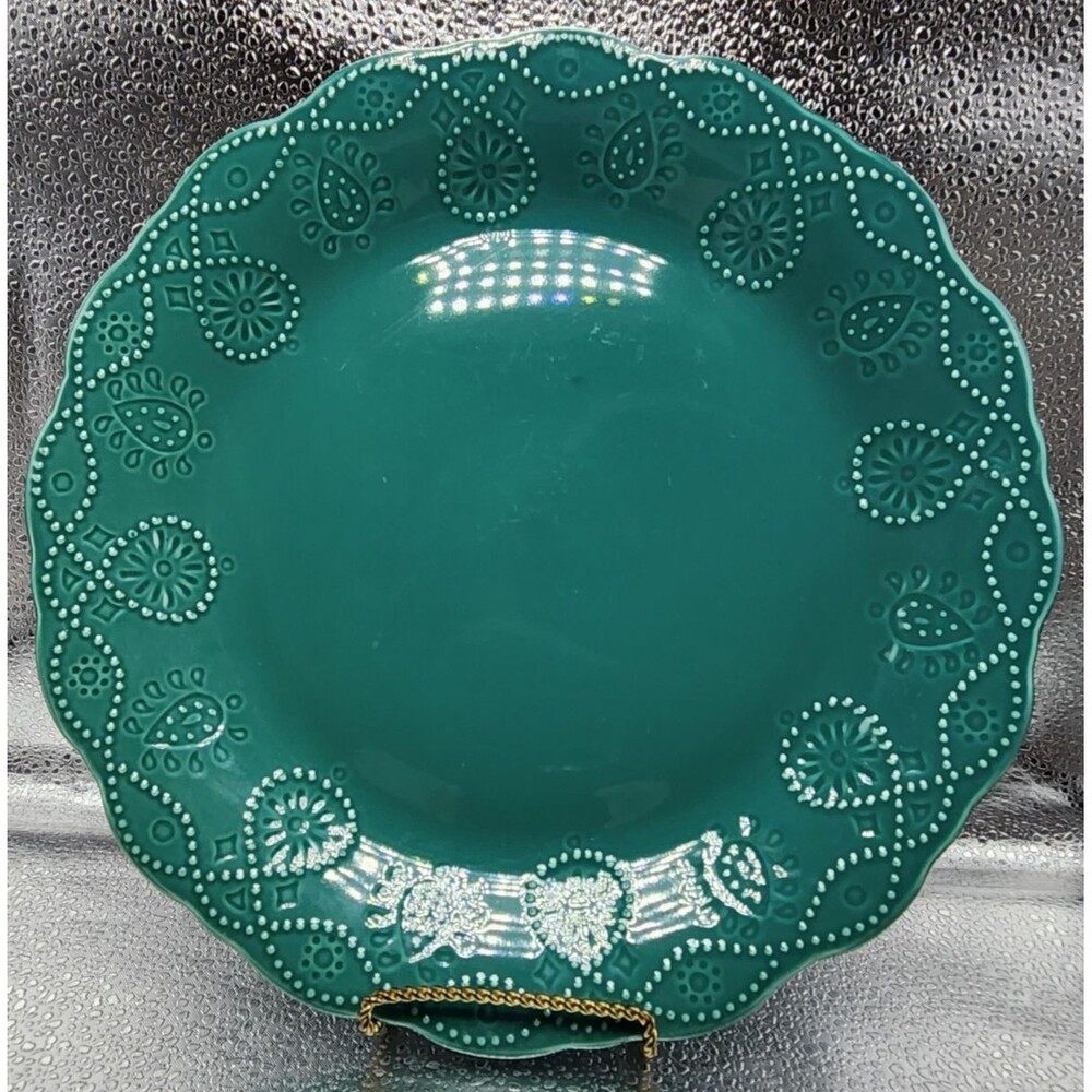 Pioneer Woman Teal Cowgirl Lace Dinner Plates (Set of 4) READ LISTING! - Picture 11 of 16